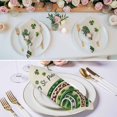 thumbnail image 3 of St Patrick's Day Cloth Napkins, Spring Lucky Shamrock Rainbow Beige Washable and Reusable Dinner Napkins Set of 8, Table Napkin for Kitchen Party Birthday Wedding Hotel Housewarming 20"x20", 3 of 9
