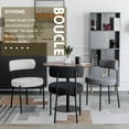 thumbnail image 6 of ALEAVIC Black Boucle Dining Chairs Set of 2 Upholstered Kitchen Dining Room Chairs, 6 of 6