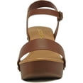 thumbnail image 3 of Soda CHIVAS ~ Women's Bold Buckles Studded Wedge Sandal, 3 of 5
