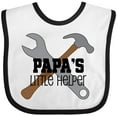 thumbnail image 3 of Inktastic Papa's Little Helper Boys Baby Bib, 3 of 4