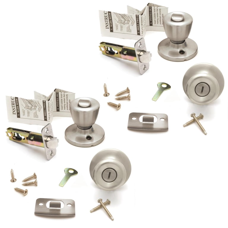 Lokhaus Privacy Tulip Doorknob Satin Nickel Twin Size - Walmart.com