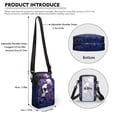 thumbnail image 6 of HELLHERO Adjustable Strap Adjustable Crossbody Bag for Adults Outdoor Travel Daily Use Crossbody Bags Polyester 4.33"x1.97"x7.09" Sugar Skull Roses Galaxy Cosmic Night, 6 of 7