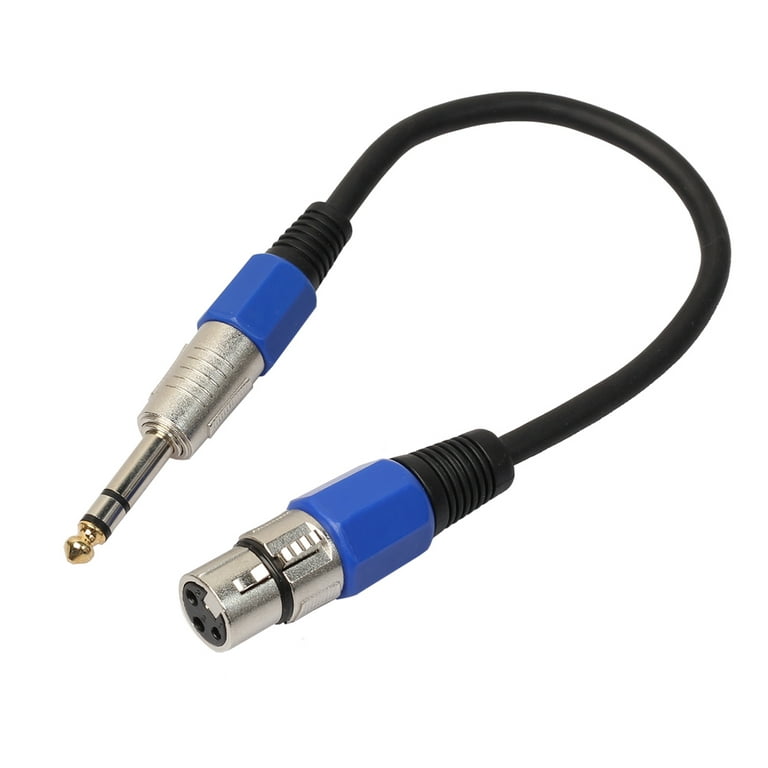 Aktudy 3P XLR Female Jack to 1/4 6.35mm Male Plug Stereo Microphone  Adapter Cable 