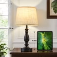 thumbnail image 2 of NATYSWAN 19 Inch Modern Small Bedside Lamp for Bedroom Living Room Home Office Night Stand End Table, 2 of 7