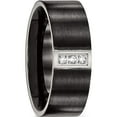 thumbnail image 5 of Stainless Steel Brushed Black Ip-Plated With Cz 8mm Flat (Size 12) Made In China sr518-12, 5 of 5
