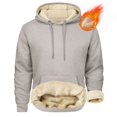 thumbnail image 2 of guisaled Mens Hoodies Pullover Sherpa Fleece Lined Warm Thick Winter Hooded Sweatshirt Fuzzy Soft Comfy Solid Long Sleeve Tops, 2 of 8