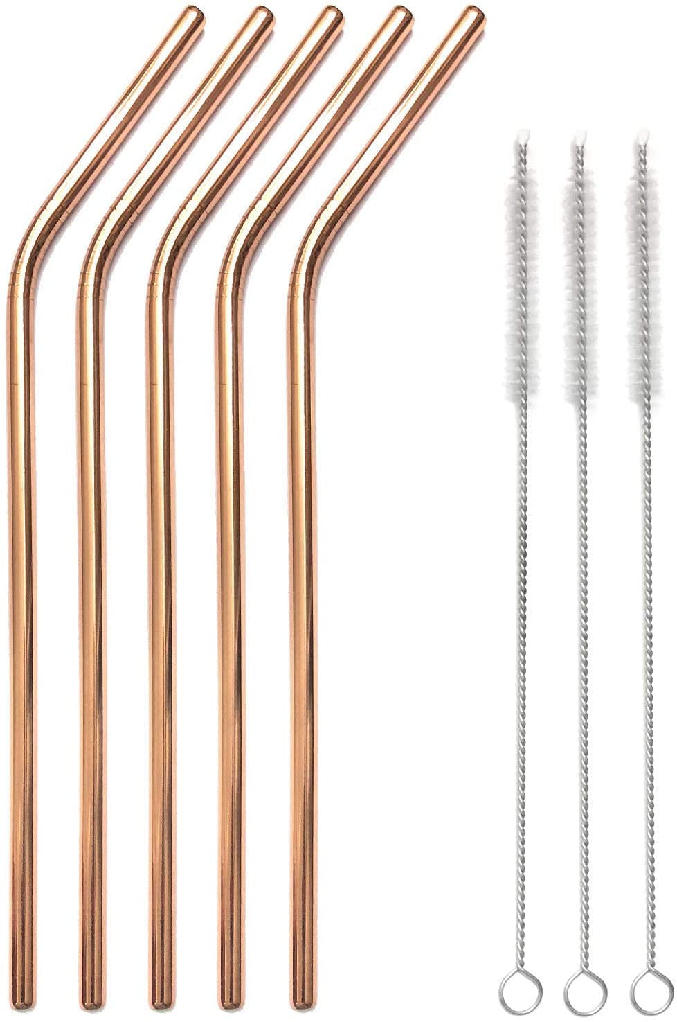 Straw cleaner Slim Copper Straight/bent  Metal  Drinking Straws  Reusable Eco 