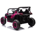 thumbnail image 6 of Xuanlur 24V 7AH 2 Seater Ride on Toys for Big Kids w/ 20" Large Seat, Remote Control, Bluetooth, 2X200W Powerful Motors, MP3, Lights, Power Car Wheels for Boys Girls, Pink, 6 of 7