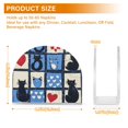 thumbnail image 4 of Yayeee Napkin Holder for Table Kitchen Paper Tissue Organization, Black Cats and Hearts, 4 of 8