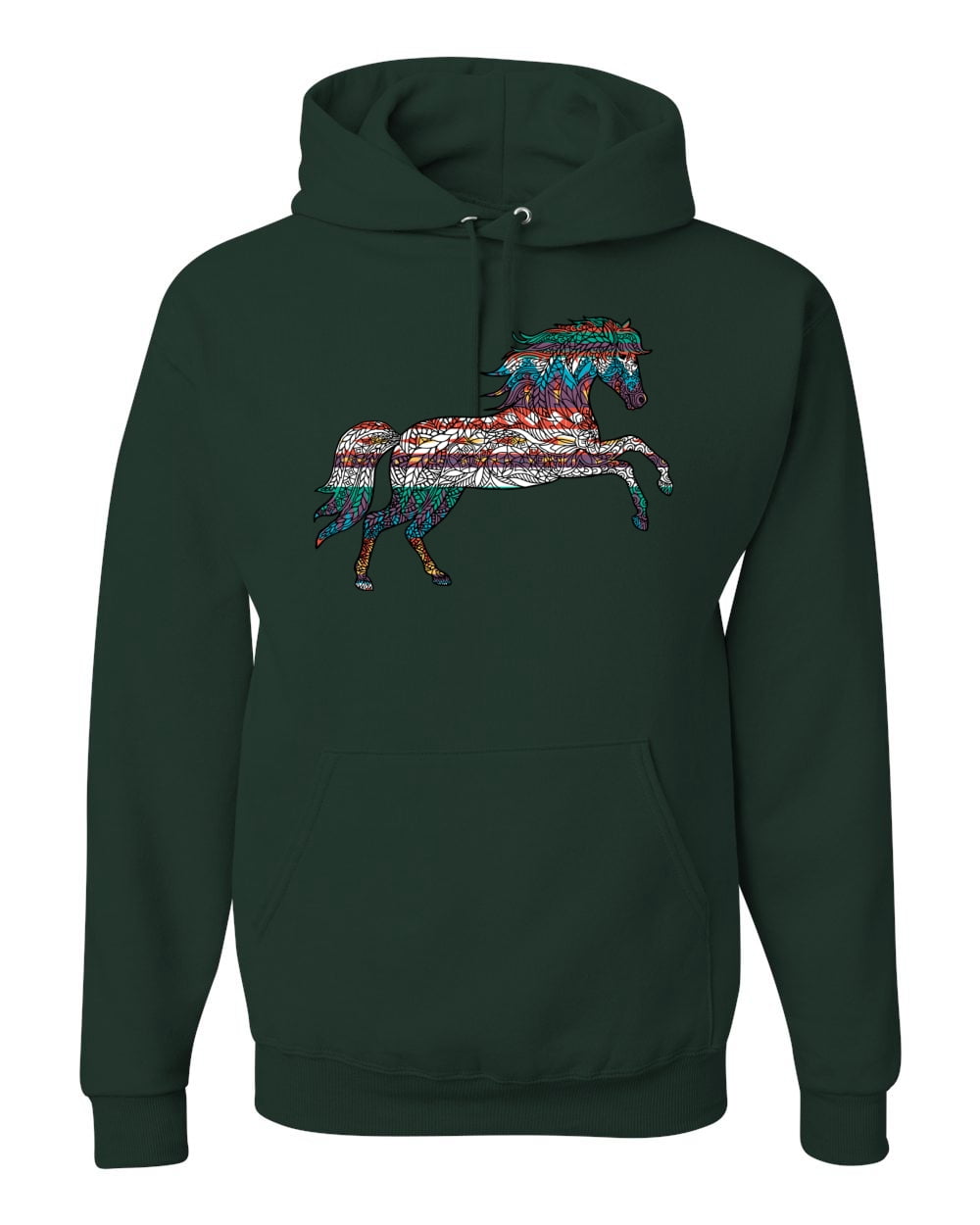 Forest green graphic hoodie Clearance