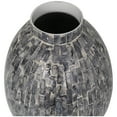 thumbnail image 5 of DecMode 12" Handmade Mosaic Inspired Gray Mother of Pearl Vase, 5 of 11