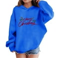 thumbnail image 2 of NAISIBABY Boys Girls Hoodie, Soft Loose Long Sleeve Christmas Graphic Kids Fashion Hooded Sweatshirt Blue 13T, 2 of 4