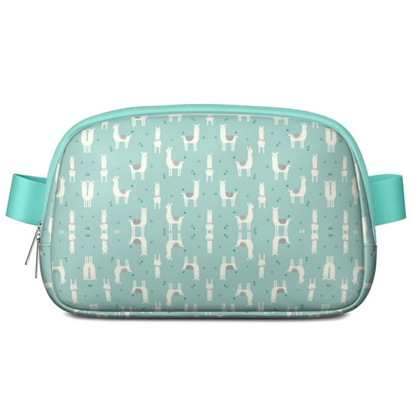 Kawaii Llama Fanny Pack – Waterproof Waist Bag with Adorable Llama Face and Cartoon Design – Adjustable Belt Bag for Travel, Running, and Festivals