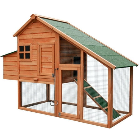 Merax Wooden Waterproof Chicken Coop Backyard Nest Box Wood Hen House Poultry Cage Hutch Run Pet Cage for Small Animals