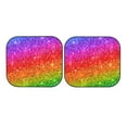 thumbnail image 7 of Bingfone Colorful Glitter Print 2-Piece Sun Shade Front Windshield - Foldable Car Front Window Sunshades For Most Sedans Suv Truck - Large, 7 of 7