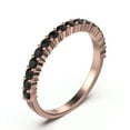 thumbnail image 2 of 0.80ct Shared Prong Black Diamond Moissanite 10K Rose Gold Wedding Band, 2 of 4