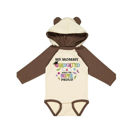 

Inktastic My Mommy Graduated and I m Super Proud Gift Baby Boy or Baby Girl Long Sleeve Bodysuit