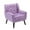 Velvet-Purple, variant on UIXE PU Leather Accent Chair Indoor Upholstered Armchair for Living Room Comfy Arm Chair Single Sofa Set, Brown
