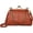 Brown, variant on Women Small Vintage Chains Handbag - Pu Leather Kiss Lock Purse
