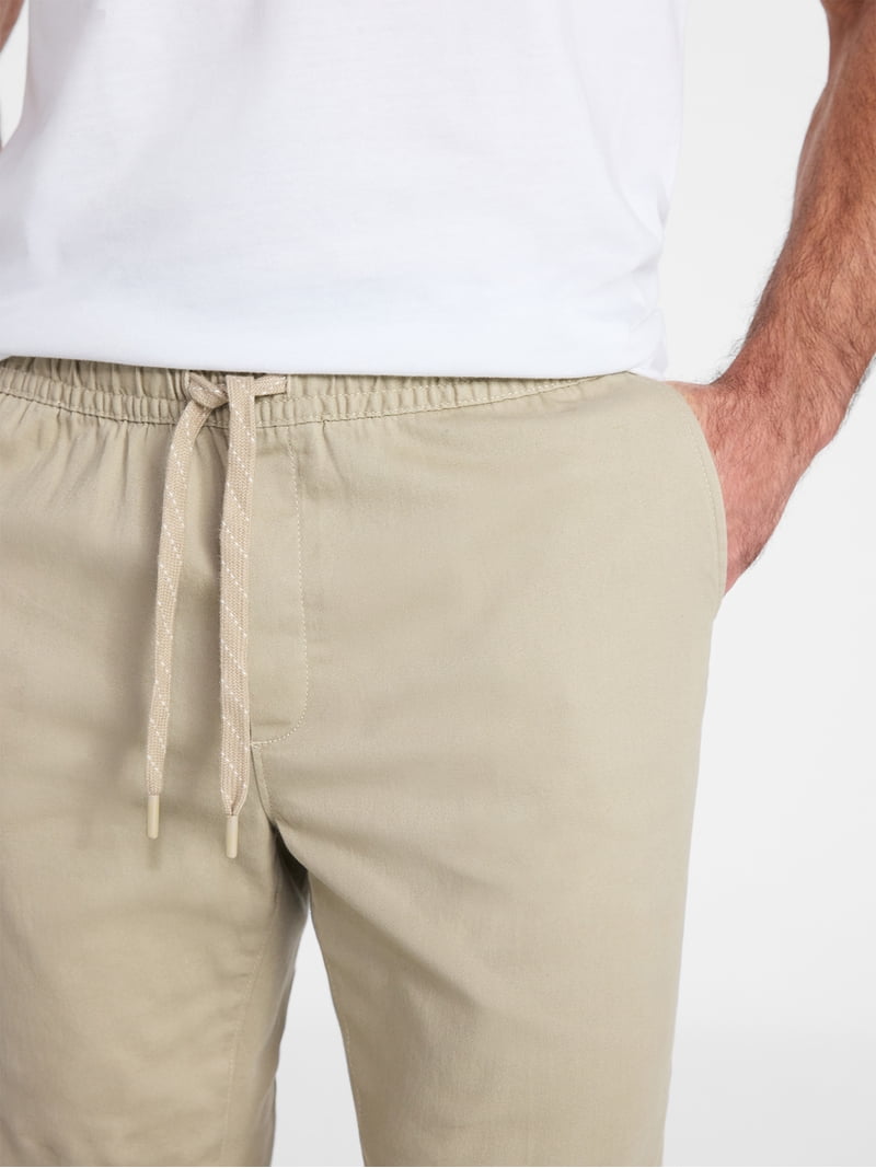 George Men's Pull-On Chino Pants, 31.5 Inch Inseam, Elastic Waist