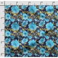 thumbnail image 2 of Soimoi Floral Print,Cotton Poplin, Sewing Fabric Sold by The Yard 42 Inch Wide,Sewing Craft Quilting/Quilt Making Fabric, Yellow & Blue, 2 of 5
