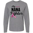 thumbnail image 3 of Inktastic Breast Cancer Awareness My Nana is a Fighter Long Sleeve T-Shirt, 3 of 5
