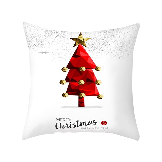 Yhmxh Pillow Covers Throw Pillow Covers Pillow Protector Christmas New Pillowcase Rag Linen Pillowcase Back Cushion Cover Luminous Pillowcase