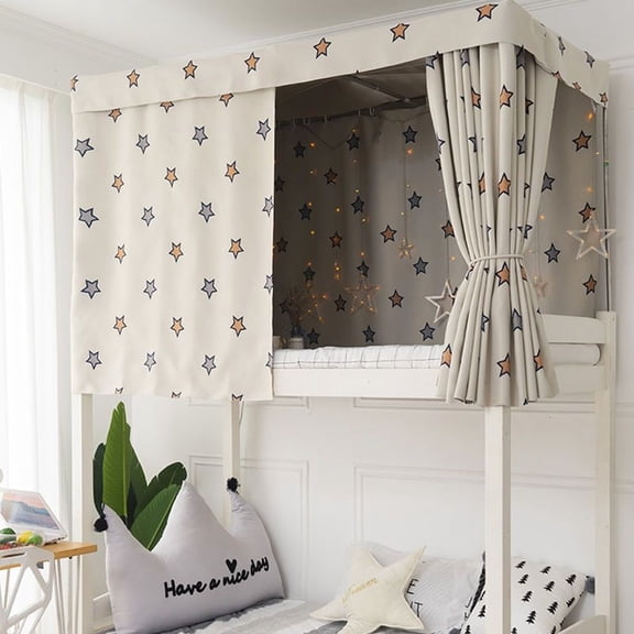 Blackout Dorm Bed Canopy for 1.2M Bunk Beds Privacy Curtain Set