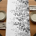 thumbnail image 5 of Table Runners 120 Inches Long Dress Scarves, Grey Farmhouse Coffee/Dining/Kitchen Table Runner for Living Room, Eucalyptus Leaves 13x120 Inch, 5 of 9