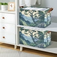 thumbnail image 2 of Yayeee Foldable Storage Basket for Shelves with Handles Waterproof Cloth Bins, Retro Tree, 2 of 7