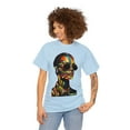 thumbnail image 3 of Unisex Heavy Cotton T-Shirt Rainbow Drawn Beautiful Woman 002, 3 of 5