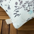 thumbnail image 3 of MARTHA STEWART Charming Foliage Indoor Outdoor Decorative Pillow 2-Pack Set, UV Fade Resistant, Water Repellent, Printed Floral Design, Aqua Blue, 18"x18", 3 of 9