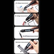 Wire 2in1 Electric Test Pen Digital Multimeter Professional Voltage Current Resistance Measurement Test Meter Live Wire Recognition Data-hold LCD Display Tester