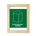 thumbnail image 1 of Mathematical Geometric Space Pentagonal Prism Desktop Adorn Photo Frame Display Art Painting Wooden, 1 of 3