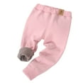 thumbnail image 2 of CQONEPT Girl's Sherpa Fleece Sweatpants Cotton Skinny Leg Jogger Pant Warm Casual Soft Trendy Pants Pink 100, 2 of 6