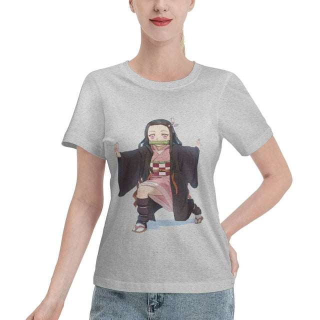 Women's Basic Short Sleeve T-Shirt Demon Slayer Blade Nidouzi