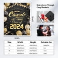 thumbnail image 4 of Graduation Blanket - Class of 2024 Graduation Gifts for Her or Him - 40"x50" Flannel Soft Throw Blanket Decorations - Senior 2024 Blankets for College, High School, Graduation Day, 4 of 5