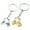 Imitation of gold an, variant on Pack Of 2 Zincs Alloy Realistic Golf Cart Keychains Golf Themed Key Holder Lightweight For Keys Bags Accessories
