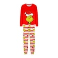 thumbnail image 5 of Onlypjs Greeninch Family Matching Christmas Pajamas – Greeninch in Santa Hat Long Sleeve Tops with Red & White Striped Pants Xmas PJs for Men, Women, Kids, Toddlers & Babies, 5 of 5