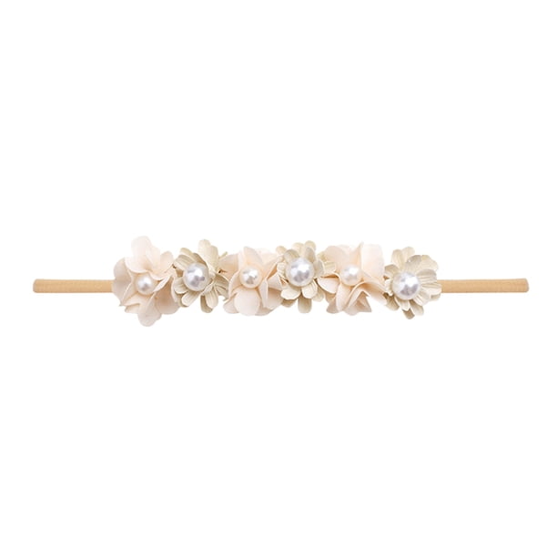 Diademas de flores para niñas y cintas elásticas de nailon con motivos florales para recién nacidas y niñas pequeñas