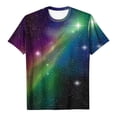 thumbnail image 3 of UPPADA T-Shirts d'Été pour Femmes à Imprimé Graphique, Col Ras du Cou, Décontractés, Manches Courtes, Coupe Ample, Chandails à Enfiler, Mode, Vacances, Plage, Blouses Multicolores, TTG, 3 of 4