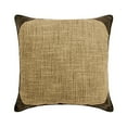 thumbnail image 1 of Decorative Brown 16"x16" (40x40 cm) Pillow Covers, Linen & Faux Leather Textured Fabric, Jute & Patchwork Throw Pillows For Sofa, Solid Pattern Modern Style - The George, 1 of 3