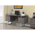 thumbnail image 2 of Computer Desk Home Office Laptop Storage Drawers 60"L Work Metal Brown, 2 of 5