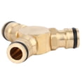 thumbnail image 1 of Conector de Manguera de Jardín BuyWeek Latón Conexión Rápida en T, 1 of 7