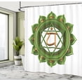 thumbnail image 5 of Ambesonne Green Shower Curtain, Glimmer Balance, 69"Wx84"L, Green Brown, 5 of 5