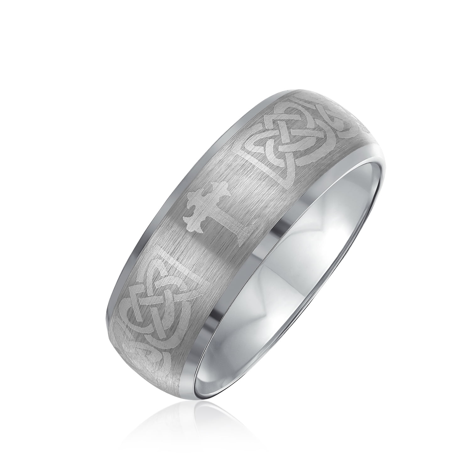 Details about   Stainless Steel and Wide Black Rubber Inlay Ring 