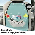 thumbnail image 5 of Naloa French Bulldog Taking a Bath 2Pcs Anti-Kick Back Seat Cover Kick Mat, Car Seat Protector with 3 Storage Pockets, 5 of 8