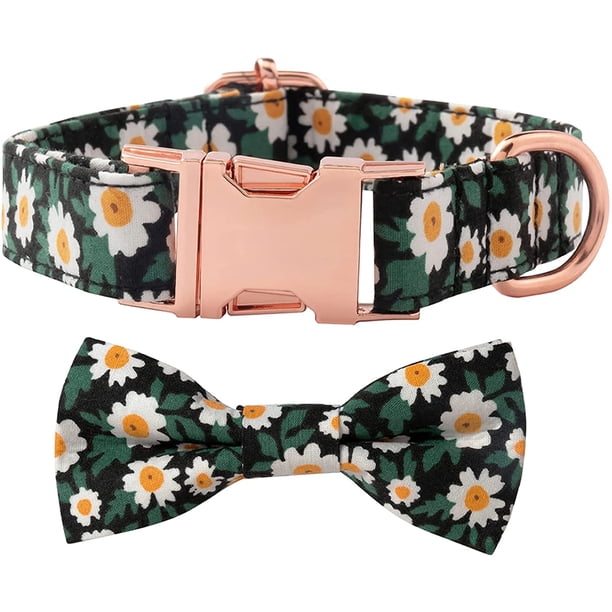 Collar floral para mascotas - Negro L Ormromra WJLR021-11