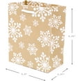 thumbnail image 5 of 6" Small Holiday Gift Bag Set (Pack of 5; Red, White and Kraft) Snowflakes, Stripes, Merry (5XGB1798), 5 of 9