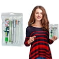 thumbnail image 2 of 6 Piece Multifunctional Stationery Set For Office, Includes Gel Pen Highlighter Mechanical Pencil And Eraser, Compact Desk Kit, White (Multicolor, 20*12), 2 of 5